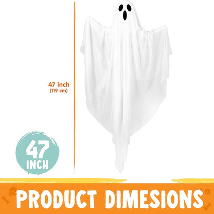Blue LED hanging ghost decoration
