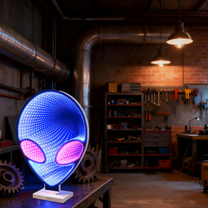 USB cable and power connection on the alien lamp