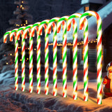 Lit candy cane pathway light stake for Christmas decor