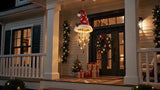 Christmas Decorations, Set of 3 LED Santa Hat Lights with Hooks, Indoor Window & Porch Decor