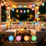 Color changing string lights for Christmas on the house