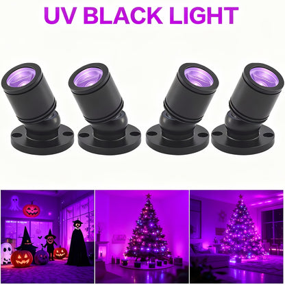 USB UV Black Light Mini Spotlights - Halloween Glow Party