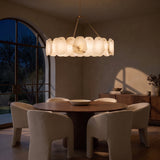 Lucent chandelier at night — lights on