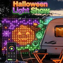 Phone app screen controlling the RGB curtain light colors