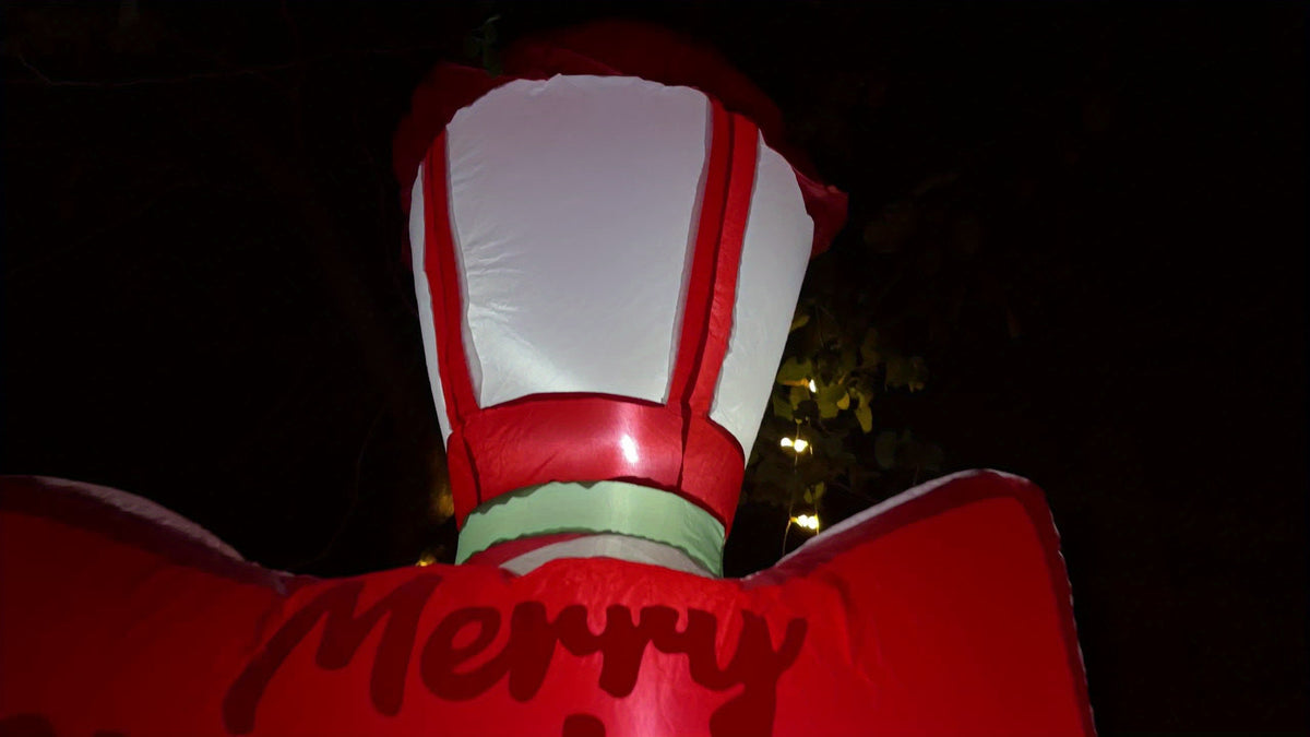 Christmas Inflatable Lighthouse, 8.1 ft, LED Lit with Gift Boxes