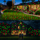 Remote controlled red and green Christmas projector