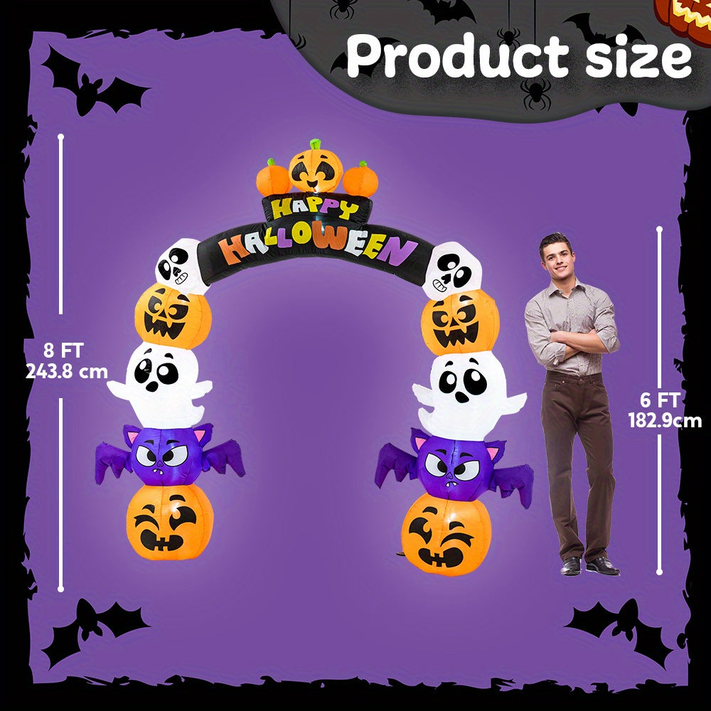 Inflatable Halloween arch at its full eight-foot inflated height