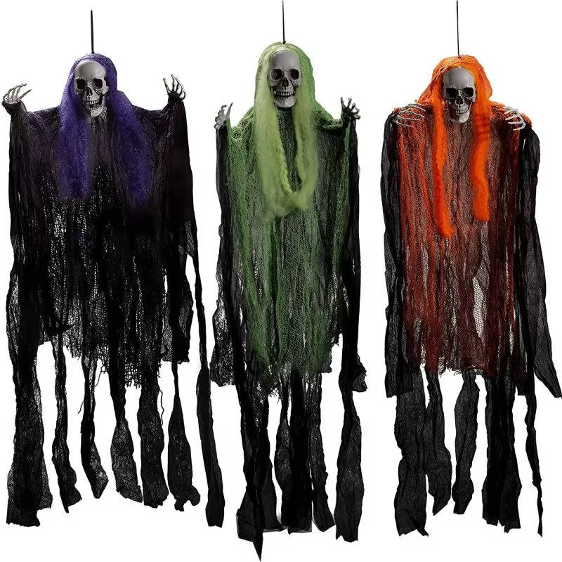 Hanging reaper figures in two sizes, 53 inch and 31.5 inch