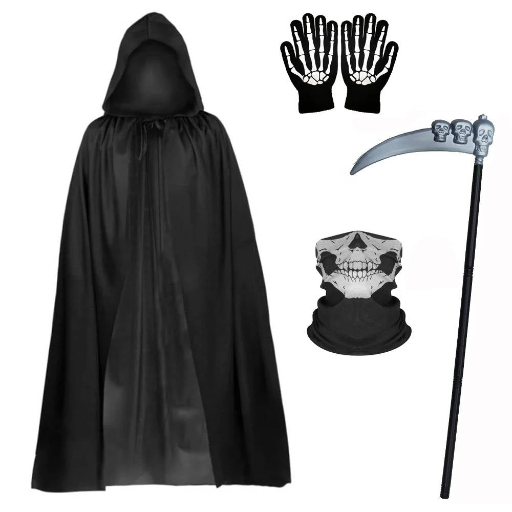 Glow-in-the-dark skeleton gloves from the reaper costume set