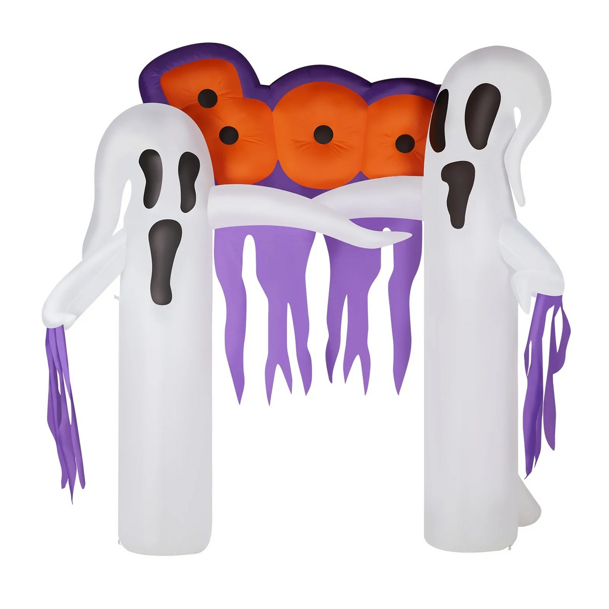 Inflatable Halloween archway with ground stakes and ropes