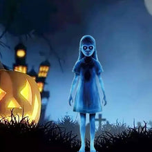 Close-up of a ghost yard stake decoration