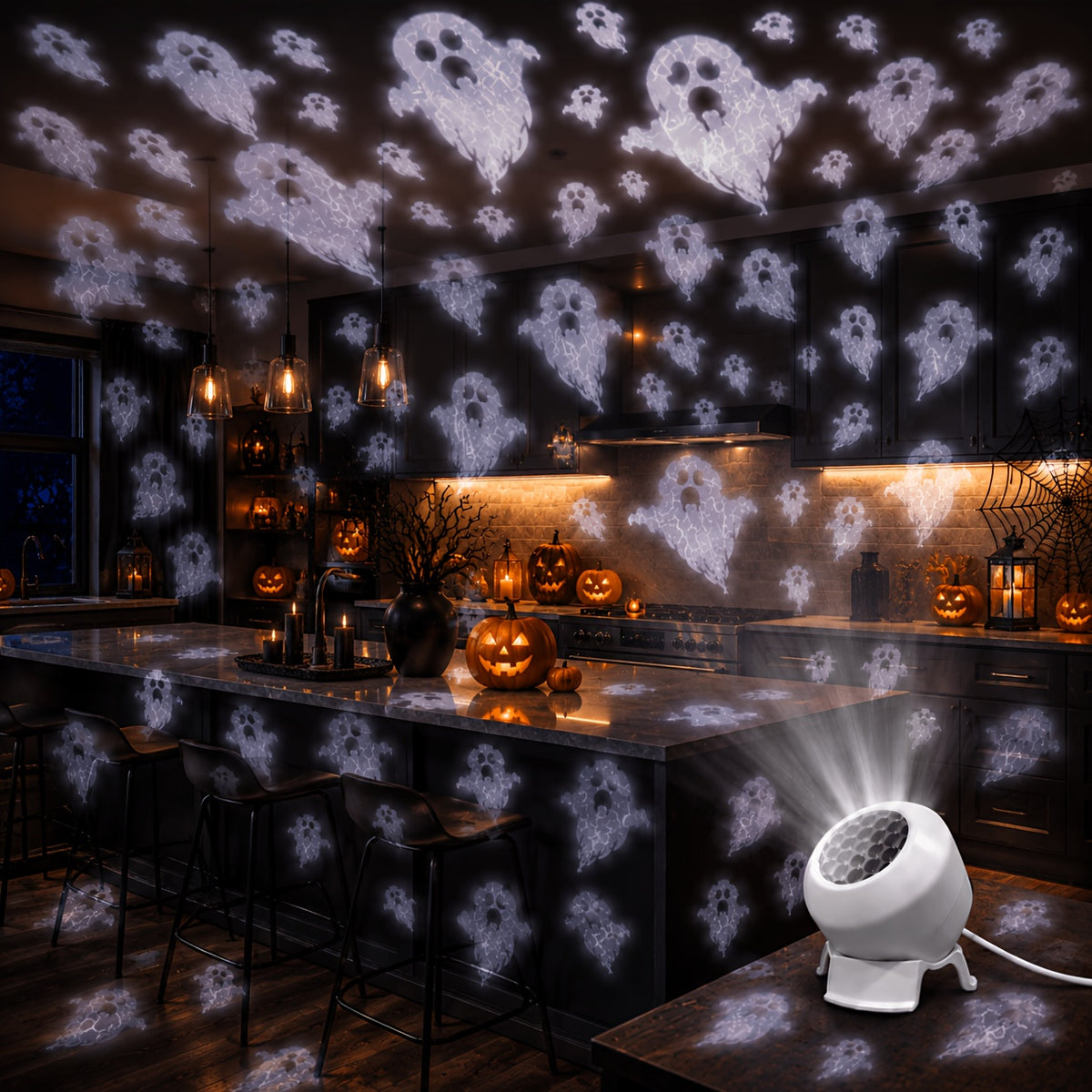 Halloween Ghost Projector Light - LED Spooky Wall Projector