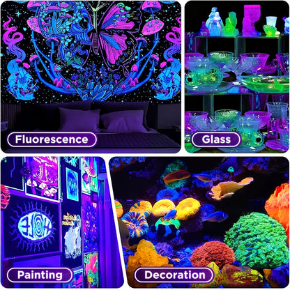 USB UV Black Light Mini Spotlights - Halloween Glow Party