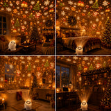 Christmas Projector Light, 360-Degree Rotating Projection Lamp, USB Powered, No Laser, Bedroom