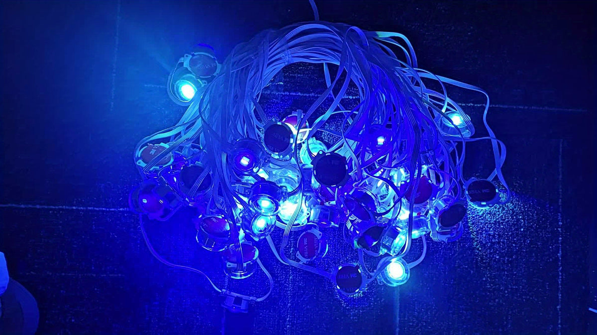 Permanent Christmas lights for eaves, in three lengths