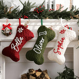 Christmas stocking used as a gift bag
