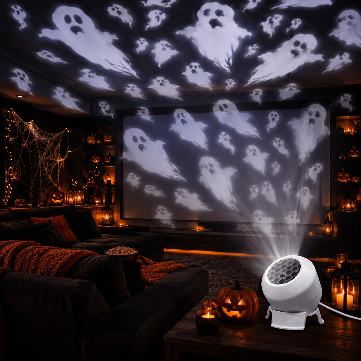 Halloween Ghost Projector Light - LED Spooky Wall Projector