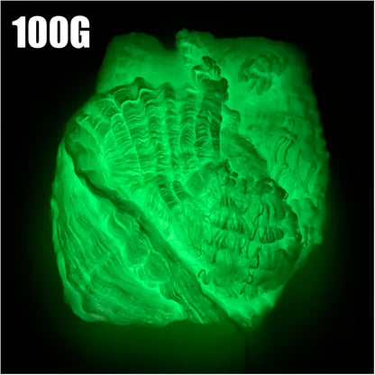 Glow in the Dark Spider Web Decoration, 100 g Stretchable Halloween Cobwebs