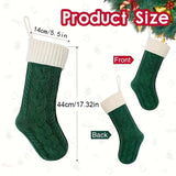 Knitted stocking hanging as holiday decor