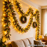 AA battery powered pre-lit Christmas garland