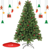 Hinged branch artificial Christmas tree showing its full branch tips