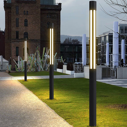 Tårn Modern Cylindrical LED Bollard Light, Outdoor Pathway Light