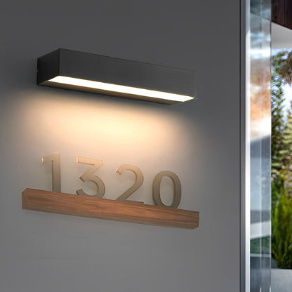 Merke Modern Porch Light with House Number Display, IP65 Waterproof
