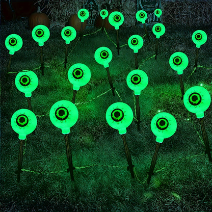 Solar Halloween Eyeball Lights - Outdoor Yard Decorations