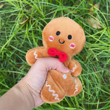 Cute gingerbread plush holiday accent