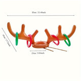 Children playing the inflatable antler ring toss game