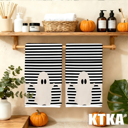 Ghost Print Kitchen Towels - Halloween Kitchen Décor Set
