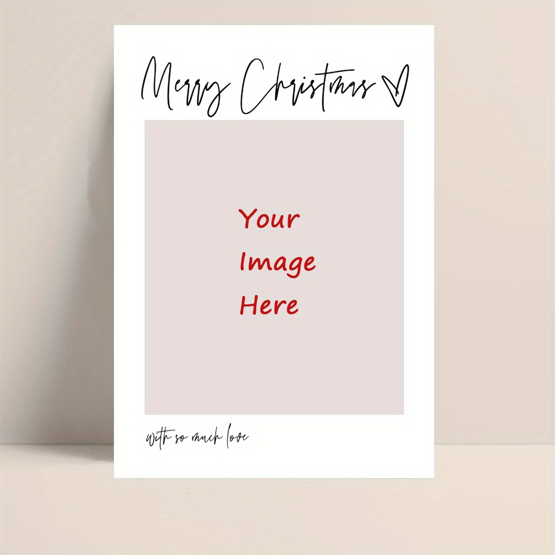 Custom Christmas card layout example