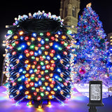 String of Christmas Lights, 181 ft 500 LED, 8 Modes, Green Wire, Indoor & Outdoor Use