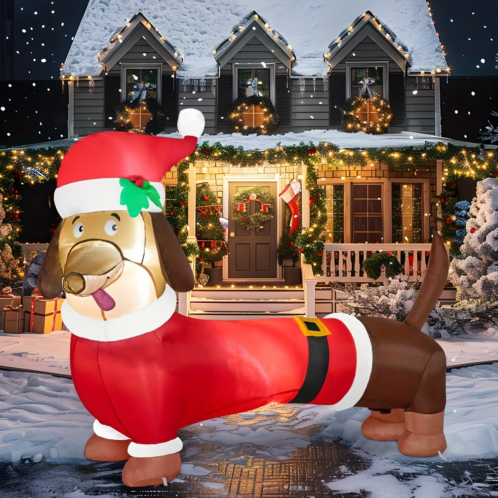 Christmas dog inflatable for indoor or outdoor display