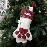 Felt Christmas sock bag, close view