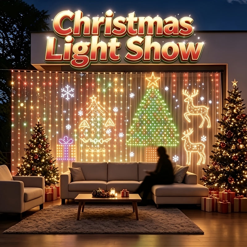 LED light curtain for a patio door
