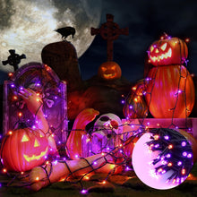 Halloween String Lights Outdoor - Orange & Purple LED