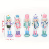 Christmas Decorations, Hand-Painted Wooden Nutcracker Set of 5, a Keepsake for Holiday Gifting