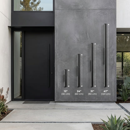Fenja RGB Smart size comparison 12 to 47 inch next to door