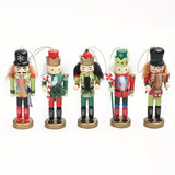 Christmas Decorations, Hand-Painted Wooden Nutcracker Set of 5, a Keepsake for Holiday Gifting