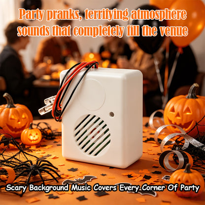 White ABS Halloween prank sound machine, interval playing
