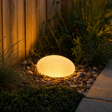 Solar Pebble Garden Light, Decorative Outdoor LED, Pathway & Lawn
