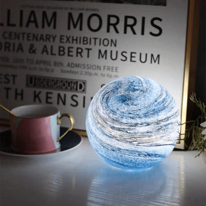 Mikazuki Glass Moon Lamp, Decorative LED Night Light, Bedside & Living Room, M & L