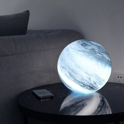 Mikazuki Glass Moon Lamp, Decorative LED Night Light, Bedside & Living Room, M & L