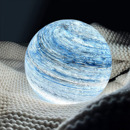 Mikazuki Glass Moon Lamp, Decorative LED Night Light, Bedside & Living Room, M & L