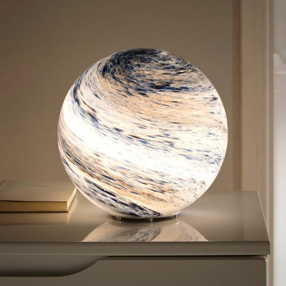 Mikazuki Glass Moon Lamp, Decorative LED Night Light, Bedside & Living Room, M & L