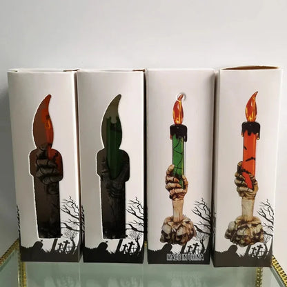Decorative skull candle holder for seasonal table decor