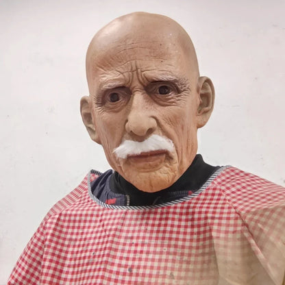 Full head aged-character costume mask, product photo