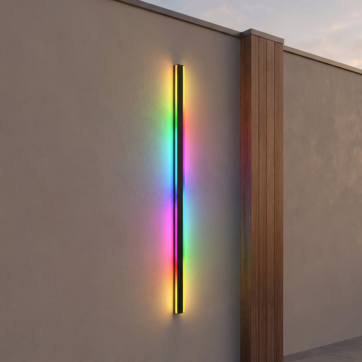 Haylen RGB outdoor wall light, 79 inch length