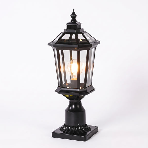 Akira Solar Outdoor Post Light, Remote Control LED, Waterproof, Garden & Driveway Column